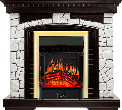 Каминокомплект Royal Flame Glasgow очаг Majestic FX Brass венге/белый Royal Flame Glasgow очаг Majestic FX Brass венге/белый