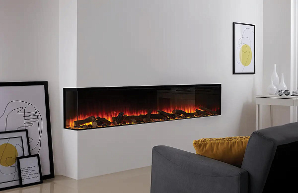 Трехсторонний электрокамин с обогревом BRITISH FIRES New Forest 2400 with Signature logs - 2400 мм_3 Трехсторонний электрокамин с обогревом BRITISH FIRES New Forest 2400 with Signature logs - 2400 мм_3