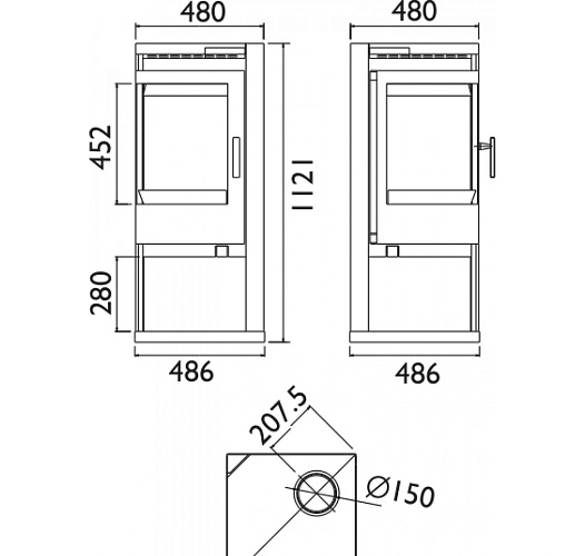Печь-камин Admiral бразильский песчаник_1 Печь-камин Admiral бразильский песчаник_1