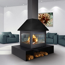 Камин Sandra Central, черный (Traforart) Камин Sandra Central, черный (Traforart)