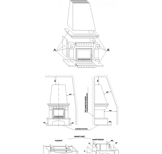 Камин Preston Klasik белый цоколь, балка песчаник_2 Камин Preston Klasik белый цоколь, балка песчаник_2