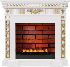 Каминокомплект Dimplex Greece очаг Cassette 400 LNH-INT PS белый с золотом (без дров) Dimplex Greece очаг Cassette 400 LNH-INT PS белый с золотом (без дров)