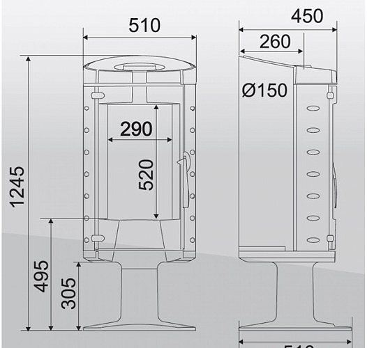 Чугунная печь Priam (Supra)_1 Чугунная печь Priam (Supra)_1