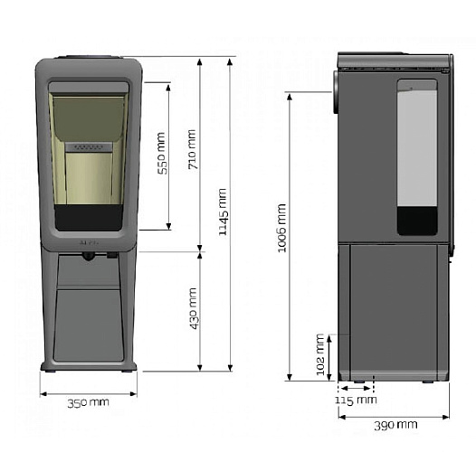 Чугунная печь K816, серый (Keddy)_1 Чугунная печь K816, серый (Keddy)_1