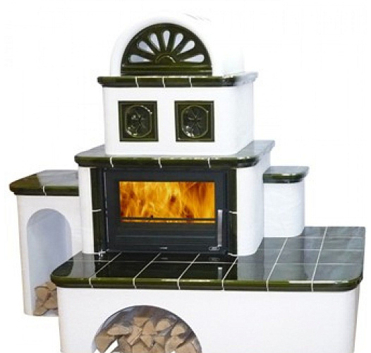 Кафельная печь Oxford зеленая L_3 Кафельная печь Oxford зеленая L_3