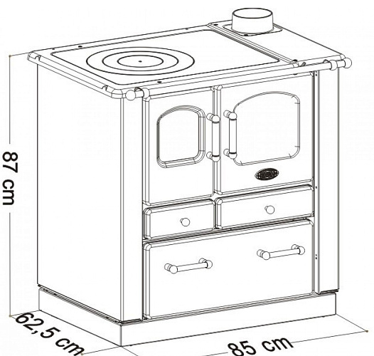 Печь Sogno 45, Cappuccino (Sideros)_1 Печь Sogno 45, Cappuccino (Sideros)_1