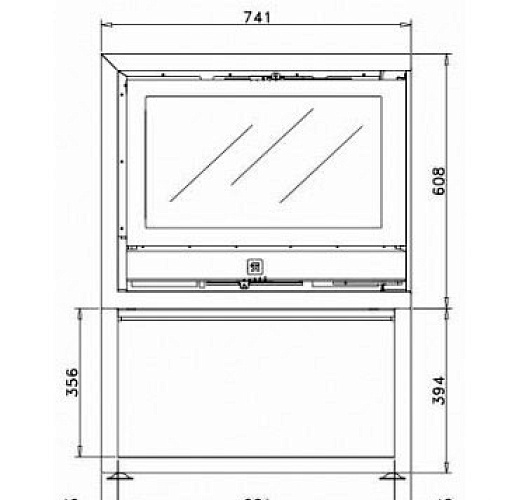 Печь HABIT LI, стекло слева (Rocal)_2 Печь HABIT LI, стекло слева (Rocal)_2