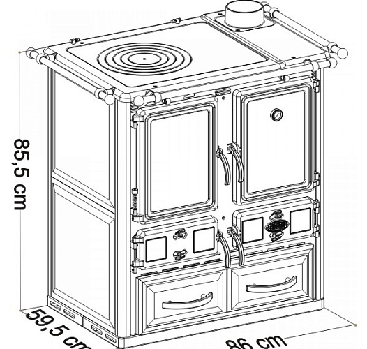 Печь Desiree 760, Ecrue (Sideros)_1 Печь Desiree 760, Ecrue (Sideros)_1