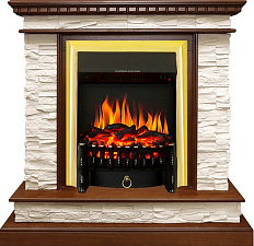 Каминокомплект Royal Flame Calgary с очагом Fobos FX Brass дуб/сланец белый Royal Flame Calgary с очагом Fobos FX Brass дуб/сланец белый