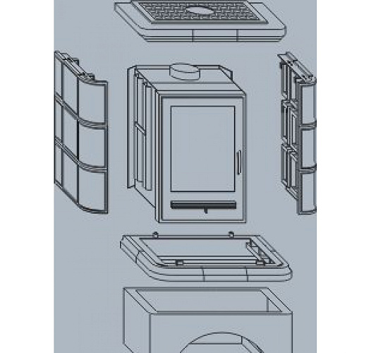 Кафельная печь Regina K белый цоколь вставка комбо_2 Кафельная печь Regina K белый цоколь вставка комбо_2