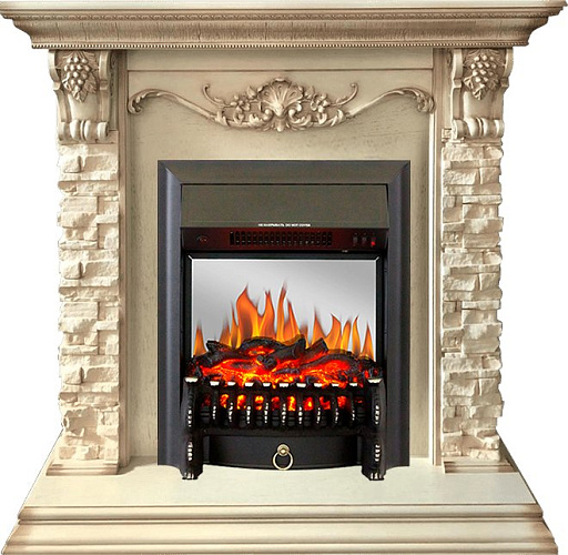 Royal Flame Adriana с очагом Fobos FX M Black слоновая кость_0 Royal Flame Adriana с очагом Fobos FX M Black слоновая кость_0