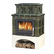 Кафельная печь Valencie белый цоколь Кафельная печь Valencie белый цоколь