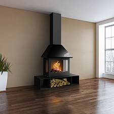 Камин Sandra, пристенный, черный (Traforart) Камин Sandra, пристенный, черный (Traforart)