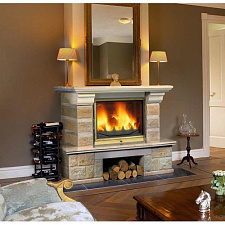 Каминный комплект Облицовка  Dora Cream (Madeira) + топка Ferlux C-19 Каминный комплект Облицовка  Dora Cream (Madeira) + топка Ferlux C-19