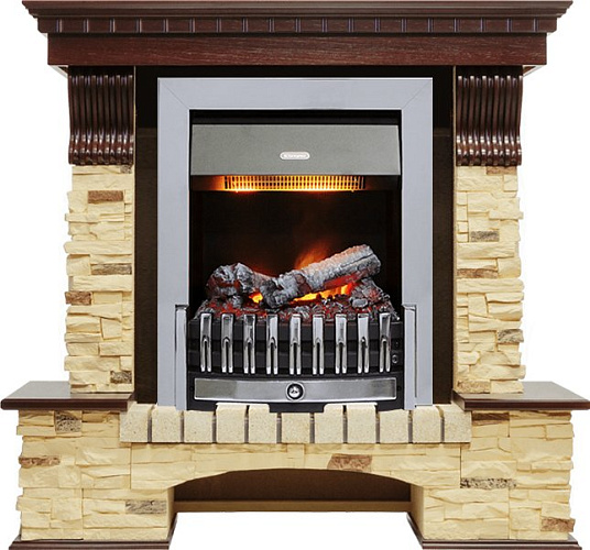 Dimplex Pierre Luxe очаг Danville Chrome FB2 темный дуб/белый угловой_1 Dimplex Pierre Luxe очаг Danville Chrome FB2 темный дуб/белый угловой_1