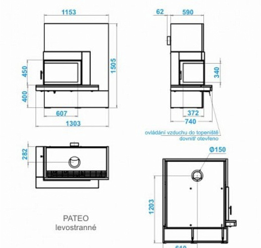 Камин Pateo угловой L_1 Камин Pateo угловой L_1