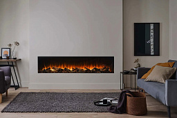 Электрокамин Трехсторонний электрокамин с обогревом BRITISH FIRES New Forest 1900 with Signature logs - 1900 мм Трехсторонний электрокамин с обогревом BRITISH FIRES New Forest 1900 with Signature logs - 1900 мм