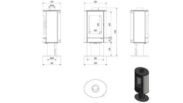 Газовая печь KOZA/AB/S/G/G31/30MBAR (балонный газ)_2 Газовая печь KOZA/AB/S/G/G31/30MBAR (балонный газ)_2