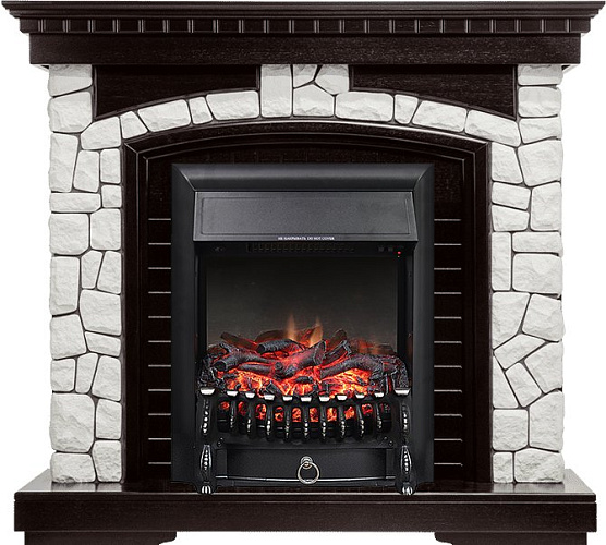 Royal Flame Glasgow очаг Fobos FX Black темный дуб/белый_1 Royal Flame Glasgow очаг Fobos FX Black темный дуб/белый_1