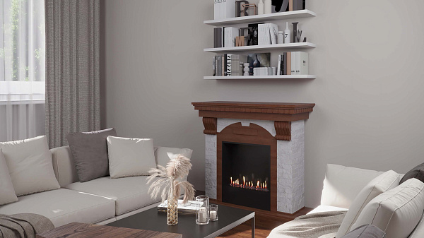 Firezo Dublin Темный дуб, Сланец белый_2 Firezo Dublin Темный дуб, Сланец белый_2