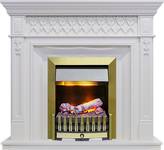 Dimplex Alexandria очаг Danville Antique Brass FB2 белый дуб_0 Dimplex Alexandria очаг Danville Antique Brass FB2 белый дуб_0