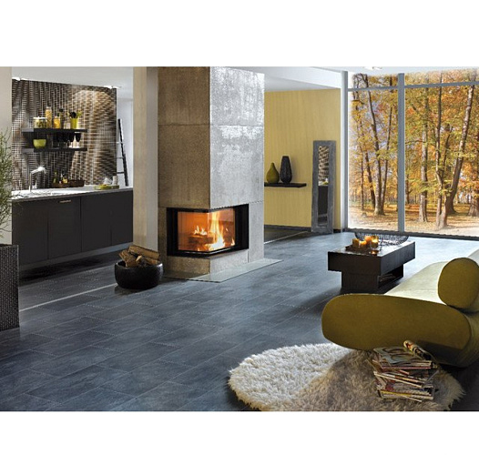 Brunner eck-kamin 51/52/52 side-opening, стальной дымосборник 45?, нержавеющие рамки_3 Brunner eck-kamin 51/52/52 side-opening, стальной дымосборник 45?, нержавеющие рамки_3