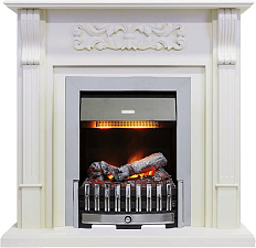 Каминокомплект Dimplex Venice очаг Danville Chrome FB2 фактурный белый Dimplex Venice очаг Danville Chrome FB2 фактурный белый