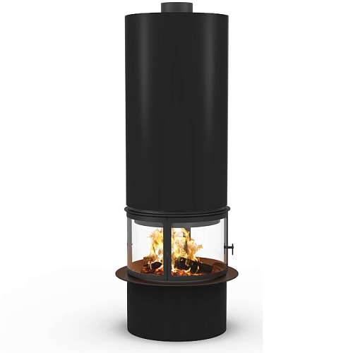 Камин Diamante, центральный, со стеклом, черный (Traforart)_0 Камин Diamante, центральный, со стеклом, черный (Traforart)_0