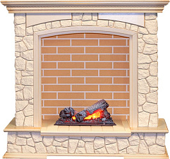 Каминокомплект Dimplex Preston очаг Cassette 400 NH слоновая кость с патиной/кирпич Dimplex Preston очаг Cassette 400 NH слоновая кость с патиной/кирпич