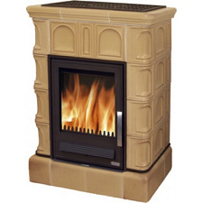 Кафельная печь Britania K - вставка комбо, кафельный цоколь табак Кафельная печь Britania K - вставка комбо, кафельный цоколь табак