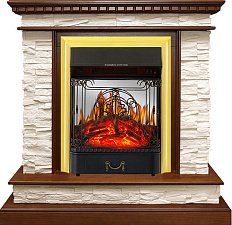 Каминокомплект Royal Flame Calgary с очагом Majestic FX M Brass дуб/сланец белый Royal Flame Calgary с очагом Majestic FX M Brass дуб/сланец белый