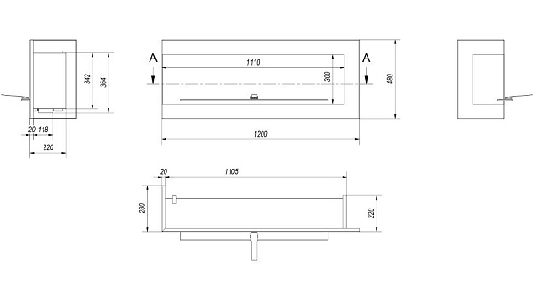 Kratki DELTA/P/1200 угловая, TUV_3 Kratki DELTA/P/1200 угловая, TUV_3