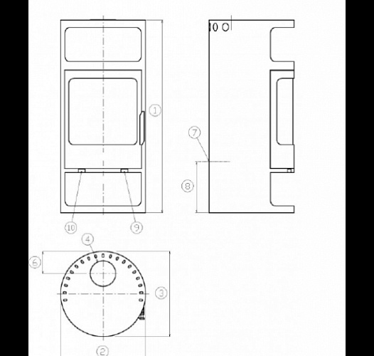 Печь-камин Turku 5 кафель бордо_1 Печь-камин Turku 5 кафель бордо_1