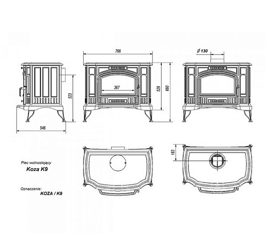 Печь-камин (буржуйка) Koza/K9 термостат_2 Печь-камин (буржуйка) Koza/K9 термостат_2