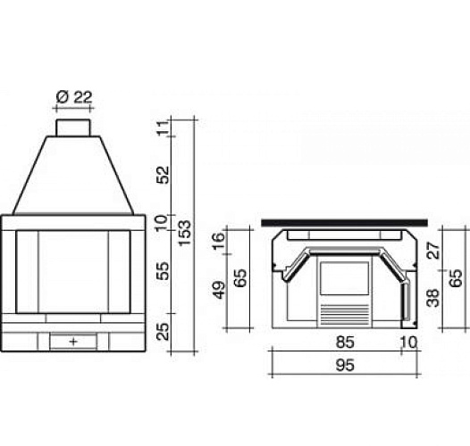 Топка MIDI открытая сбоку (EdilKamin)_1 Топка MIDI открытая сбоку (EdilKamin)_1