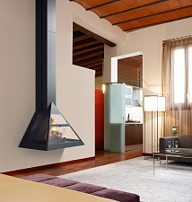 Камин Admeto, фронтальный, подвесной, верх. подключ., черный (Traforart) Камин Admeto, фронтальный, подвесной, верх. подключ., черный (Traforart)