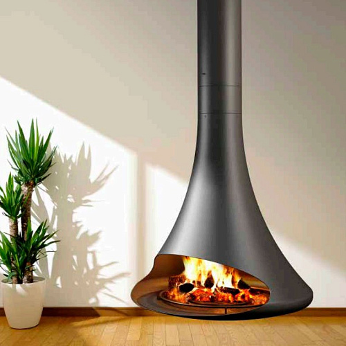 Камин Doria центр., односторонний, черный, без системы вращ. (Traforart)_0 Камин Doria центр., односторонний, черный, без системы вращ. (Traforart)_0