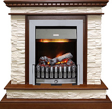 Каминокомплект Dimplex Calgary очаг Danville Chrome FB2 дуб/сланец белый Dimplex Calgary очаг Danville Chrome FB2 дуб/сланец белый