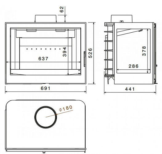 Топка K7 L, стекло слева (Liseo)_1 Топка K7 L, стекло слева (Liseo)_1