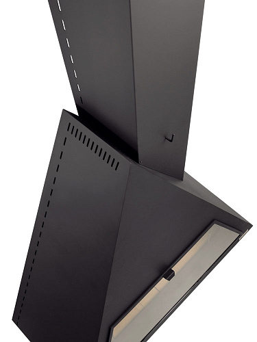 Камин Bilbao, фронтальный, со стеклом, труба справа, черный (Traforart)_1 Камин Bilbao, фронтальный, со стеклом, труба справа, черный (Traforart)_1