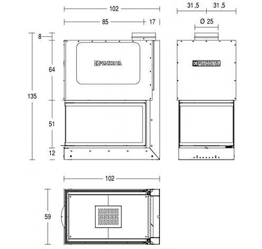 Каминная топка Piazzetta ma 272 sl_1 Каминная топка Piazzetta ma 272 sl_1