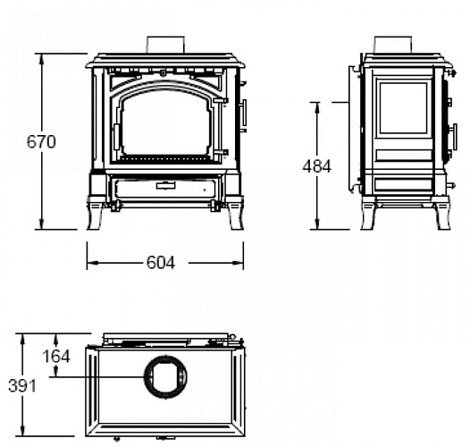Чугунная печь HARMONY I Mixed, графит (Efel/Nestor Martin)_1 Чугунная печь HARMONY I Mixed, графит (Efel/Nestor Martin)_1