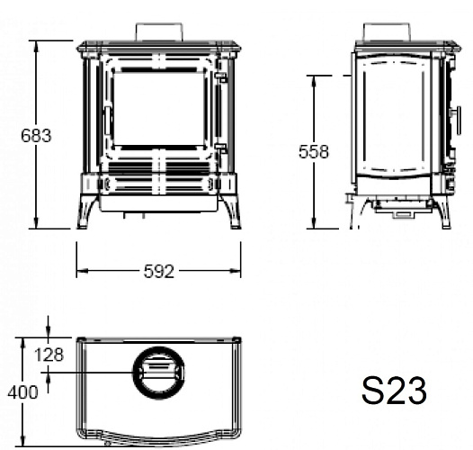 Чугунная печь S23, графит (Efel/Nestor Martin)_1 Чугунная печь S23, графит (Efel/Nestor Martin)_1