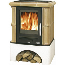 Кафельная печь Bavaria L - вставка чугунная, с прямым цоколем, табак Кафельная печь Bavaria L - вставка чугунная, с прямым цоколем, табак