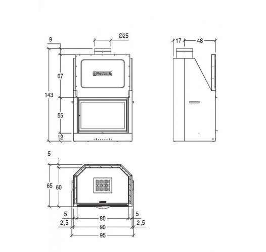 Каминная топка Piazzetta ma 261 sl_1 Каминная топка Piazzetta ma 261 sl_1