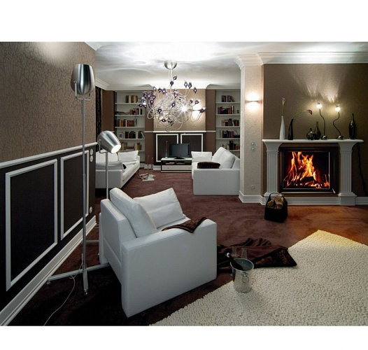 Brunner stil-kamin 75/90 lifting, чугунный дымосборник 45?, декоративная рама нерж. сталь_4 Brunner stil-kamin 75/90 lifting, чугунный дымосборник 45?, декоративная рама нерж. сталь_4