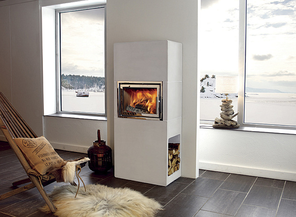 Каминная топка Nordpeis N-20F хром матовый_3 Каминная топка Nordpeis N-20F хром матовый_3