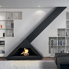 Камин Madrid, наклонная труба вправо, черный (Traforart) Камин Madrid, наклонная труба вправо, черный (Traforart)