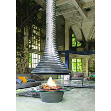 Камин JC Bordelet Eva 992 Raw Steel (центральный, с открытым очагом) Камин JC Bordelet Eva 992 Raw Steel (центральный, с открытым очагом)