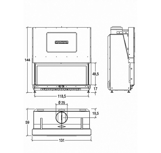 Каминная топка Piazzetta me 120/48_1 Каминная топка Piazzetta me 120/48_1